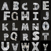 Lettre A à Z forme lâche DEF VVS-VS HPHT CVD 6mm IGI/GIA certifié synthétique naturel cultivé en laboratoire Alphabet fantaisie diamant bijoux