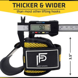 Crochets d'haltérophilie en cuir néoprène robuste avec logo personnalisable avec sangles de soutien de poignet confortables pour la sécurité du fitness en salle de sport - Product Image 2