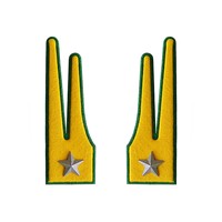 Plaque d'épaule jaune citron en toile de dentelle marine, à coudre, personnalisable, de haute qualité, réutilisable, avec épingle de sûreté brodée sur mesure