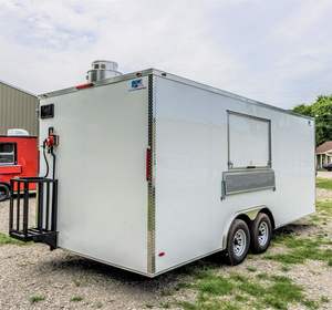 Remorque alimentaire mobile de bonne qualité, chariot de cuisine de rue avec friteuse, cuisine entièrement équipée pour les snacks, les bonbons et les chips - Product Image 1