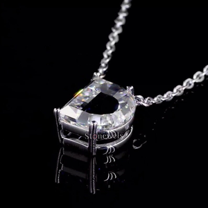 Visage argent bijoux fins pendentifs et breloques en laboratoire HPHT diamant cultivé DEF VVS VS D lettre pour unisexe IGI certificat or/argent - Product Image 3