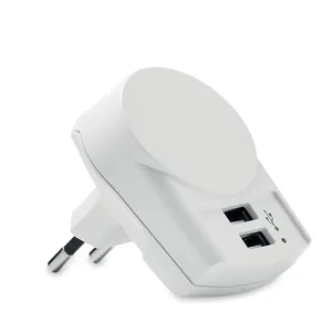 Chargeur USB Skross Euro, gadgets promotionnels personnalisés pour les voyages - Product Image 1