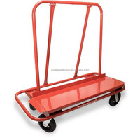Chariot de transport pliable à 4 roues pour cloisons sèches, outil de transport de panneaux, chariot de manutention en acier, chariot à roulettes pour verre, chariot de levage pliable