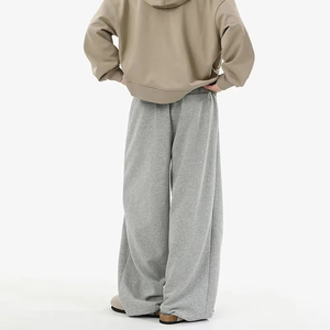 2025 unisexe 100% coton Baggy jambe droite pantalons de survêtement haute qualité rétro Style lavé hommes pantalons et pantalons - Product Image 3