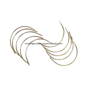 Aiguilles personnalisées veste différentes tailles en acier inoxydable tissage aiguilles outils à tricoter fil incurvé pour la couture à la main en cuir - Product Image 2