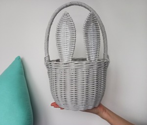 Cesta de Pascua con Orejas de Conejo, Cesta de Almacenamiento Hecha a Mano, Ecológica, de Ratán Natural, Moderna, Multifuncional, Artex Green Earth, Hecha en Vietnam - Product Image 6
