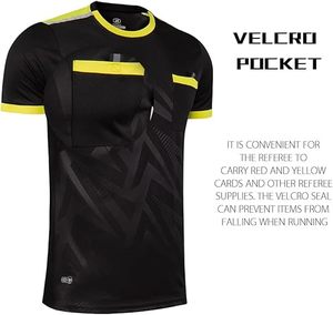 Ensemble maillot et short d'arbitre de football pour hommes Uniforme d'arbitre professionnel à manches courtes Parfait pour les arbitres de football chez les professionnels - Product Image 4