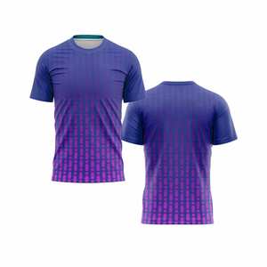 เสื้อฟุตบอลลายทางไล่เฉดสีเขียวแบบกำหนดเอง - เสื้อฝึกซ้อมคอวีแห้งเร็วพร้อมดีไซน์ลายเส้นแนวตั้ง - Product Image 2