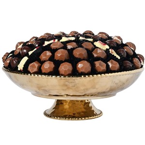 Cuenco martillado de Metal con forma elegante, plato de mesa ecológico de gran calidad para servir Chocolate, soporte moderno para postres para uso en bodas - Product Image 4