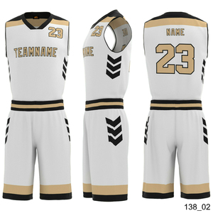 ชุดกีฬาบาสเก็ตบอลสำหรับผู้ชายชุดกีฬาระบายได้ดีพิมพ์ลายออกแบบใหม่ - Product Image 2