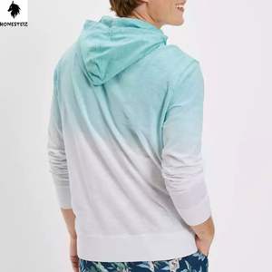 Custom Men's Vintage Washed Fleece French Terry Heavyweight Zipper <b>Jacket</b> Double Zip up Hood Crystal <b>Rhinestones</b> Solid Pattern - Product Image 5