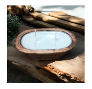 Tazón de masa de madera de mango, cuencos de vela de Paulownia, regalo de inauguración de la casa, artesanías nuevas personalizadas, venta más vendida - Product Image 1