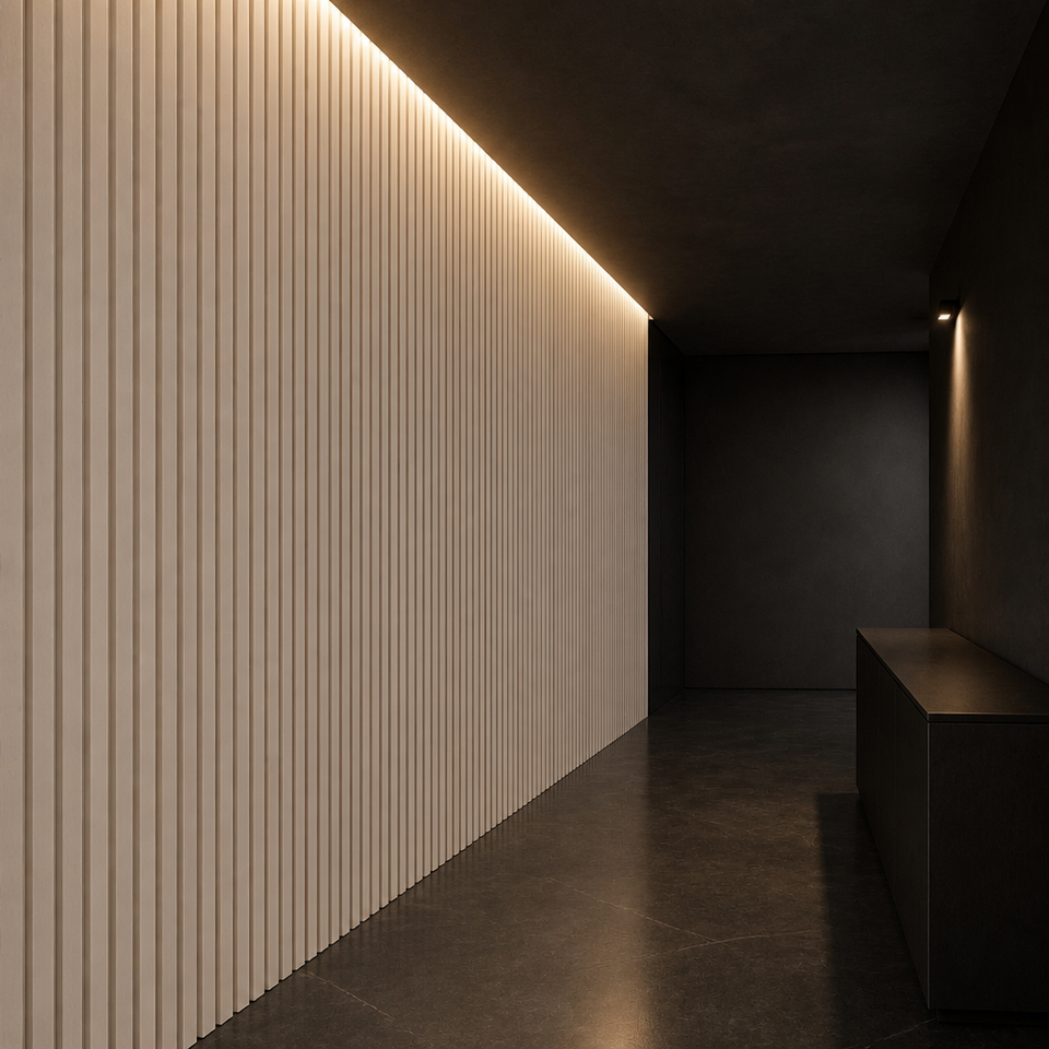 Fluted Decorative Wall Panel Interior Board PVC WPC Panel for TV ...