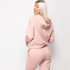Conjunto de chándal para mujer hecho de algodón 100% estilo Streetwear chándales personalizados conjuntos de chándal para correr baratos - Product Image 3