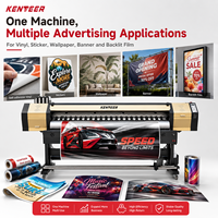 Impresora Eco Solvente Kenteer de 2.5m con Doble Cabezal de Impresión XP600, Máquina de Impresión de Inyección de Tinta para Pancartas Flexibles y Adhesivos de Gran Formato