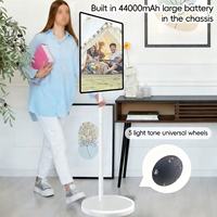 Layar Sentuh LED LCD Televisi Pintar Portabel yang Dapat Diputar 24 Inci Smart TV Full HD Speaker Terintegrasi Android TV