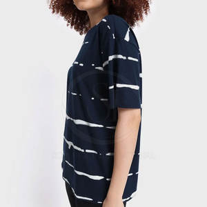 Camisetas de algodón personalizadas para mujer, ropa informal con cuello redondo, ligera, duradera, de talla grande para verano, estampado transpirable - Product Image 2