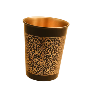 Mug en cuivre imprimé décoratif avec illustration artistique de la nature et poignée en cuivre lisse pour une boisson saine - Product Image 5