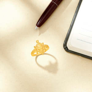 Emerald Cut Diamond Cluster <b>Ring</b> in <b>18K</b> Yellow <b>Gold</b> for <b>Men</b> - Product Image 1