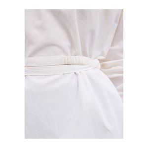 Chemisier en mélange de coton pour femme avec manches chauve-souris, détail élastique et ceinture - Product Image 1