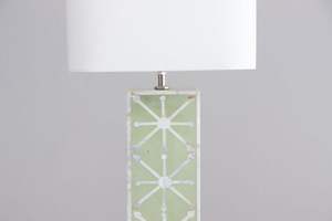 Lampe suspendue de chambre à coucher de Style moderne de luxe Artisan indien fait à la main avec la meilleure qualité Style de vis de Base de vert sauge de nacre - Product Image 2