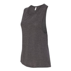Womens Pima Cotton <b>Sleeveless</b> Loose Tank Tops Athletic Crew Neck Gym Yoga Exercise <b>Shirts</b> - Product Image 5