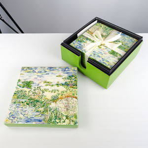 VietnamCrafts Vietnam Usine Laque Traditionnelle Faite À La Main Rond De Serviette Dessous De Verre Modèle LRC6024 Art Populaire Écologique - Product Image 4