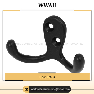 Globally Supply Antique Style Top Quality Metal Black Cast Iron Door Key, Bag <b>Hook</b>, <b>Coat</b> <b>Hook</b> Lock Wall <b>Hook</b> <b>Coat</b> Hanging <b>Hook</b> - Product Image 2