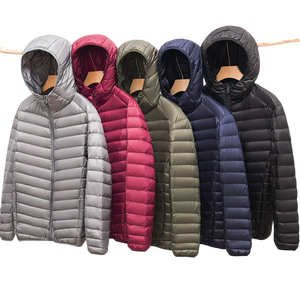 Chaqueta acolchada informal de alta calidad para hombre de fabricante OEM, chaqueta de manga larga con cuello levantado, ropa de calle de invierno, chaqueta teñida lisa - Product Image 4