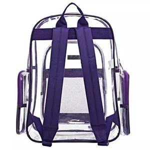Clear <b>Backpack</b> Wholesale <b>School</b> <b>Backpack</b> for Custom Logo Clear Plastic <b>Backpack</b> Made in Vietnam - Product Image 4