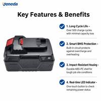 Paquete de Baterías de Litio de 18 V y 4 Ah, 50 A, 18650, Batería Recargable de Alta Potencia para Equipos Industriales Inalámbricos, Fábrica OEM