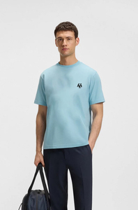เสื้อยืดผู้ชายแบบคลาสสิกเสื้อยืดผ้าฝ้าย100% สีฟ้าครามผลิตโดยผลิตภัณฑ์ huzaifa - Product Image 2