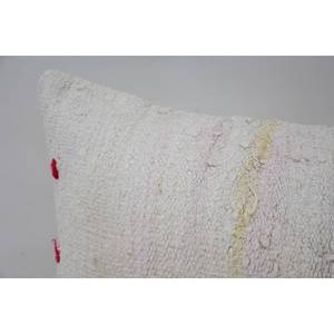 16x48 Inch Beige Wool Kantha Rug Toile Patterned with Vintage Style Woven Technique - Product Image 2