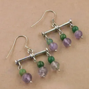 Pendientes de Plata 925 con Piedras Preciosas para Mujer, Uso Diario, Regalo de Moda - Product Image 2
