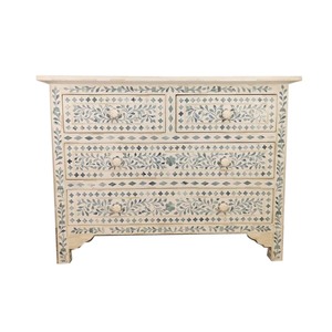 Moroccan Design Bone Inlay Drawer <b>Table</b> Handmade Indian Furniture <b>for</b> Bedroom & Hallway Living Room Quality Cabinet Chest Drawer - Product Image 5