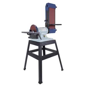 Amoladora de Banco Eléctrica de 6 x 48 Pulgadas con Disco de 9 Pulgadas, Grado Industrial, Máquina de Acabado, Opciones de Fuente de Alimentación: Eléctrica/Batería - Product Image 1