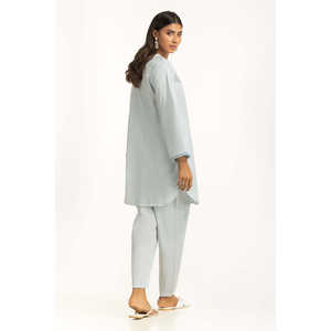 ชุดเซ็ต 2 ชิ้น สไตล์โบฮีเมียนสำหรับผู้หญิง สีฟ้ากรมท่า ลายปักด็อบบี้ เหมาะสำหรับฤดูใบไม้ผลิ/ฤดูร้อน ไซส์ XS - Product Image 4