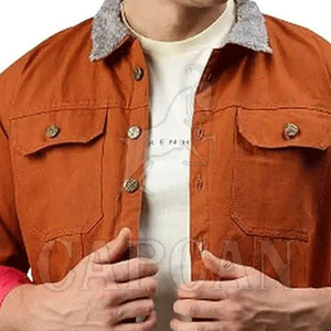 Vestes en jean personnalisables 100% coton pour hommes High Street Style Ripped Washed Street Wear - Product Image 4
