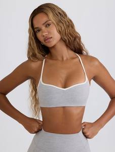 Nuevo conjunto de Yoga frontal sólido para mujer, Sujetador deportivo de dos piezas, mallas, ropa deportiva sin costuras, personalizado, OEM, ODM, venta al por mayor, gimnasio, Fitness, Pilates - Product Image 3