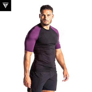 T-shirt de compression unisexe MMA 2026 de qualité export, manches courtes, protection du cou, respirant, imprimé par sublimation personnalisée - Product Image 4