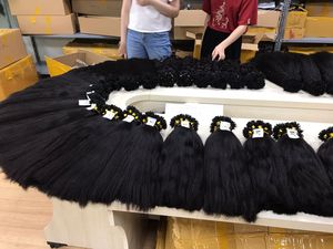 BigG Hair Luxury 100% Vietnamese Remy Hair Extensions <b>Bleach</b> Blonde Y-Tip Frontal Bundle Tape Ins Raw Human Hair Extensions - Product Image 5