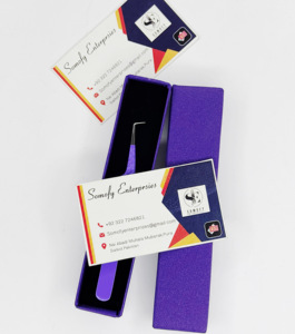 Pinzas para pestañas de volumen de acero inoxidable de 90 grados mejor calificadas Bota delgada con aislamiento de punta de fibra Extensión de pestañas sostenible - Product Image 5