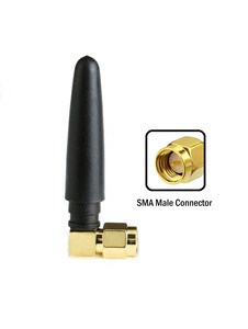 Antena interior robusta de pato de goma 3G 2.5dBi con conector SMA macho en ángulo recto dispositivo de comunicación de baja pérdida ETEILY Made India - Product Image 2