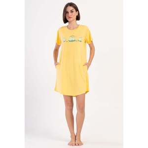 Túnica KADIN P.SUPREM O YAKA KISA KOL ETEGI OVAL CEPLI - SARI - SARI - Product Image 1