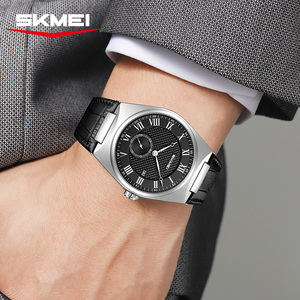 Nuovo Orologio al Quarzo SKMEI 9390 con Quadrante Piccolo ed Elegante, <span class=keywords><strong>Cinturino</strong></span> in <span class=keywords><strong>Pelle</strong></span>, Cassa in Lega, Impermeabile - Vendita all'Ingrosso Diretta dalla Fabbrica - Product Image 5