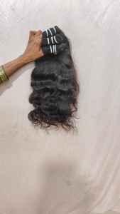 100% VIrgin Raw Hair From Indian Temple Unprocessed Natural Indian Hair Extension in Smv Hair From India - Product Image 6