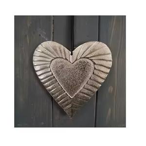 Newest Silver Plated Finishing Design <b>Hanging</b> Ornament <b>Heart</b> Shaped Best for All Festivals Decorative Complete Metal Design - Product Image 2