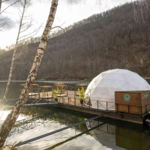 เต็นท์โดมบ้า<span class=keywords><strong>น</strong></span>ทรงโดมหรูหรา6ม. เต็นท์แบบครึ่ง<span class=keywords><strong>ทรง</strong></span>กลมสำหรับกิจกรรมกลางแจ้งทั<span class=keywords><strong>น</strong></span>สมัยสำหรับโรงแรมห้องชุดพร้อมพื้นที่ที่สวยงาม - Product Image 1