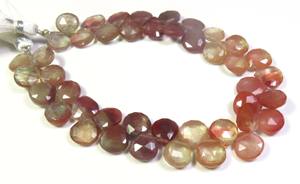 Andesine Labradorita Corte facetado 9-9,5mm Natural Red Heart Gems Beads 8 \ "Strand Piedras preciosas sueltas Andesine Piedras preciosas sueltas - Product Image 5