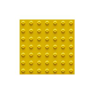 Superficie de Seguridad Táctil de TPU Amarillo para Discapacitados, con Relieve, 40x40 cm, con Puntos, para Interiores/Exteriores, PL 8010 Turquía - Product Image 1